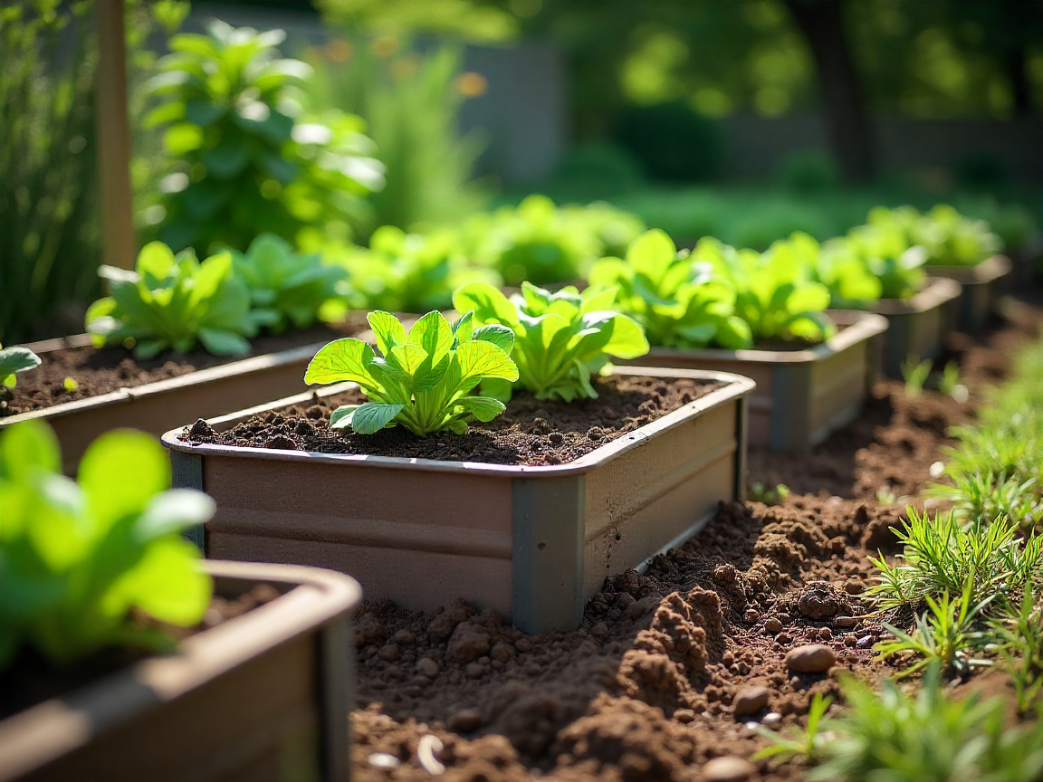 Professional raised bed installation